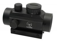 Коллиматорный прицел Target Optic 1x30 закрытого типа на Weaver, подсветка точка вид полубоком