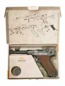 пневматический пистолет Gletcher P 08 (люгер) с блоубэком в коробке