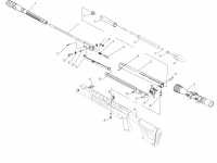 Пневматическая винтовка Crosman TR77 4,5 мм (переломка, пластик, прицел 4x32) - взрыв-схема