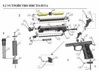 взрыв схема к пневматическому пистолету Атаман-М1 №1