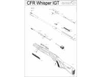 Пневматическая винтовка Gamo CFR Whisper IGT 4,5 мм - взрыв-схема