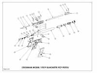 взрыв схема к пневматическому пистолету Crosman 1701P