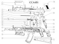 взрыв схема к пневматической винтовке Crosman CCA4B1