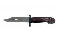 ММГ Штык-ножа АК ШНС-001-01 (для АКМ), коричневая рукоятка с резиновой накладкой на металлических ножнах, без пропила