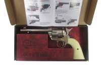 пневматический револьвер Umarex Colt SAA .45-5,5 nickel finish пулевой в коробке