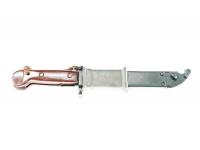 ММГ Штык-ножа АК ШНС-001-01 (для АКМ), коричневая рукоятка с рез. накладкой на мет. ножнах, без пропила, в кол. исполнении Люкс в ножнах