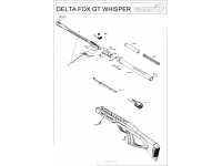 Пневматическая винтовка Gamo Delta Fox GT Whisper 4,5 мм (переломка, пластик) - взрыв-схема