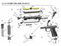 взрыв схема к пневматическому пистолету Атаман-М1-У