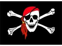 Флаг пиратский размер 30х45 см 