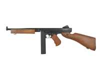 Страйкбольная модель пистолета-пулемета Thompson M1A1 Military/AEG/NBB/Full metall/King Arms 6 мм (KA-AG-66)