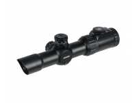 Оптический прицел Leapers Accushot 1-4.5X28 30mm, подсв.36цв., шаг 1/2, Mil-dot, выгр.сетка, кольца (SCP3-145IEMDQ)