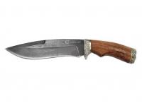 Нож Скиф кован. ст. ХВ-5 ,литье, рукоять из ценных пород  дерева 