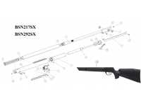 Пневматическая винтовка Crosman Benjamin Summit NP2 BSN217SX 4,5 мм взрыв-схема