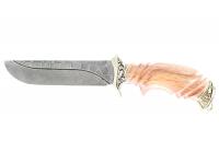 Нож Варяг дам. ст, литье скорпион,резная рукоять из ценных пород