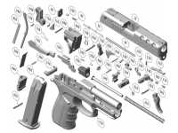 Травматический пистолет 4918 9 мм. Р.А. - взрыв-схема №1