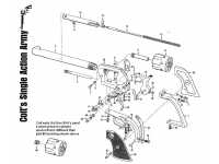 взрыв-схема пневматического револьвера Umarex Colt SAA .45-5,5 antik finish пулевой