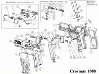 взрыв схема к пневматическому пистолету Crosman 1088 BG Kit