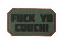 Шеврон Fuck yo Couch! PVC зеленый