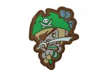 Шеврон Пиратка PVC коричневый-зеленый