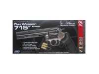упаковка пневматического револьвера ASG Dan Wesson 715-6 steel grey пулевой