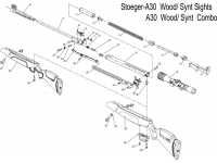 Пневматическая винтовка Stoeger A30 Wood 4,5 (50013) взрыв-схема
