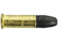 Патрон 5,6 (.22 LR) Охотник 370 С латунированный КСПЗ (в пачке 50 штук, цена 1 патрона) вид сбоку