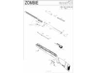 Пневматическая винтовка Gamo Zombie kit 4,5 мм - взрыв-схема