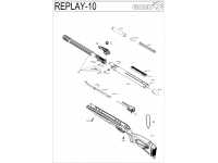 Пневматическая винтовка Gamo Replay-10 4,5 мм - взрыв-схема