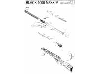 Пневматическая винтовка Gamo Black 1000 Maxxim 4,5 мм - взрыв-схема