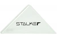 Подставка для пистолетов Stalker (треугольник, пластик, прозрачный, логотип STALKER) вид спереди