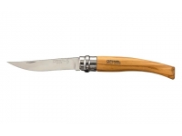Нож Opinel серии Slim № 08 (филейный, клинок 8 см., нерж. сталь, зерк. полировка, рукоять - олива)