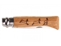 Нож Opinel серии Tradition Animalia №08 (клинок 8,5 см., нерж. сталь, рисунок - серна, рукоять - дуб) - вид №1