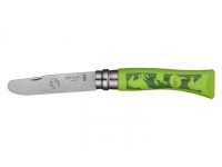 Нож Opinel серии MyFirstOpinel №07 (клинок 8 см., нерж.сталь, рукоять-бук, цвет-зеленый, рисунок-лошадь, закругл.лезвие)