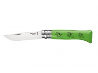 Нож Opinel серии Tradition TourDeFrance №08 (клинок 8,5 см, нерж.сталь, граб, зеленый, велосипедист, картон.коробка)