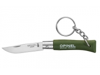 Нож Opinel серии Tradition Keyring №04 (брелок, клинок 5 см., нерж.сталь, граб, хаки, кольцо для ключей)