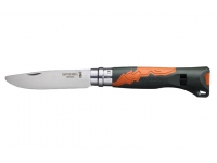 Нож Opinel серии Specialists Outdoor Junior №07 (клинок 7 см., нерж.сталь, рукоять пластик/резина, свисток, хакки/оранж)