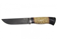 Нож Барракуда (сталь булат, рукоять черный граб-кап, мельхиор, Стандарт)