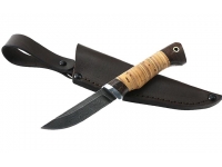 Нож Малыш-1 (сталь дамаск, рукоять береста, Стандарт)