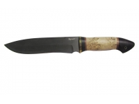 Нож Медведь (сталь булат, рукоять черный граб-карельская береза, Стандарт)