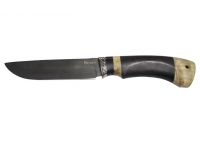 Нож Налим (сталь булат, рукоять черный граб-кап, мельхиор, Стандарт)