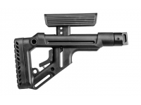 Складной приклад Fab-Defense для Сайги, AK-74M, АК-100-ые серии (черный, резиновый затыльник)