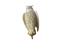 Чучело филина с крыльями большое (серый) 
