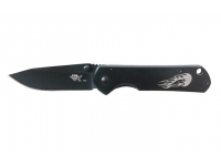 Нож Sanrenmu серии Outdoor лезвие 71 мм (цвет черный, рисунок цветы)