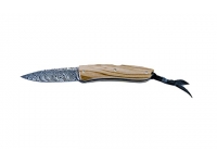 Нож LionSteel серии Opera (лезвие 74 мм, рукоять - оливковое дерево, дамаск)
