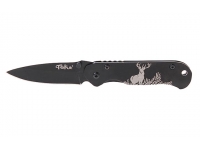 Нож Tekut Chopper серии Fashion, лезвие 60 мм (рукоять - G10, цвет - чёрный, рисунок - олень)