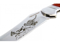 Нож Ножемир С-165Н Охота (складной, красное дерево, зерк полировка, back lock) - вид №1
