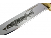 Нож Ножемир Н-217S Осетр (дерево, зерк полировка, гравировка) - вид №1
