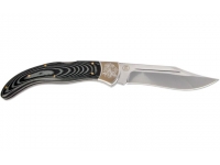 Нож Ножемир C-159L Лев (складной, микарта, зерк полировка, гравировка, back lock) - вид №2