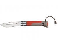Нож Opinel серии OUTDOOR Earth Red № 8 (клинок 8,3 см, нержавеющая сталь, рукоять - пластик)