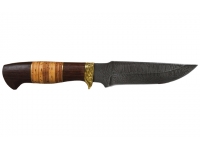 Нож Ладья Тайга (береста, дамаск)